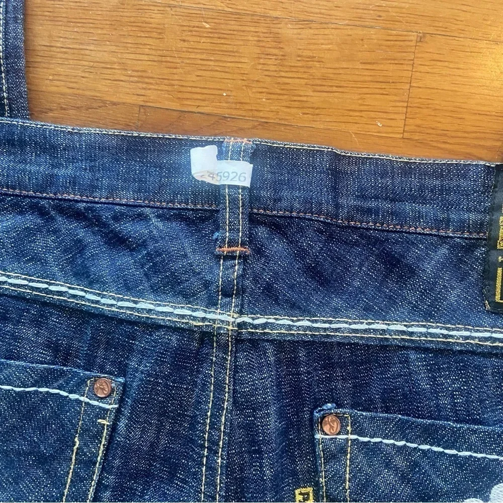 Parish Health Wealth &Wisdom Men’s Jeans Size 38 Dark Wash Button Fly Streetwear